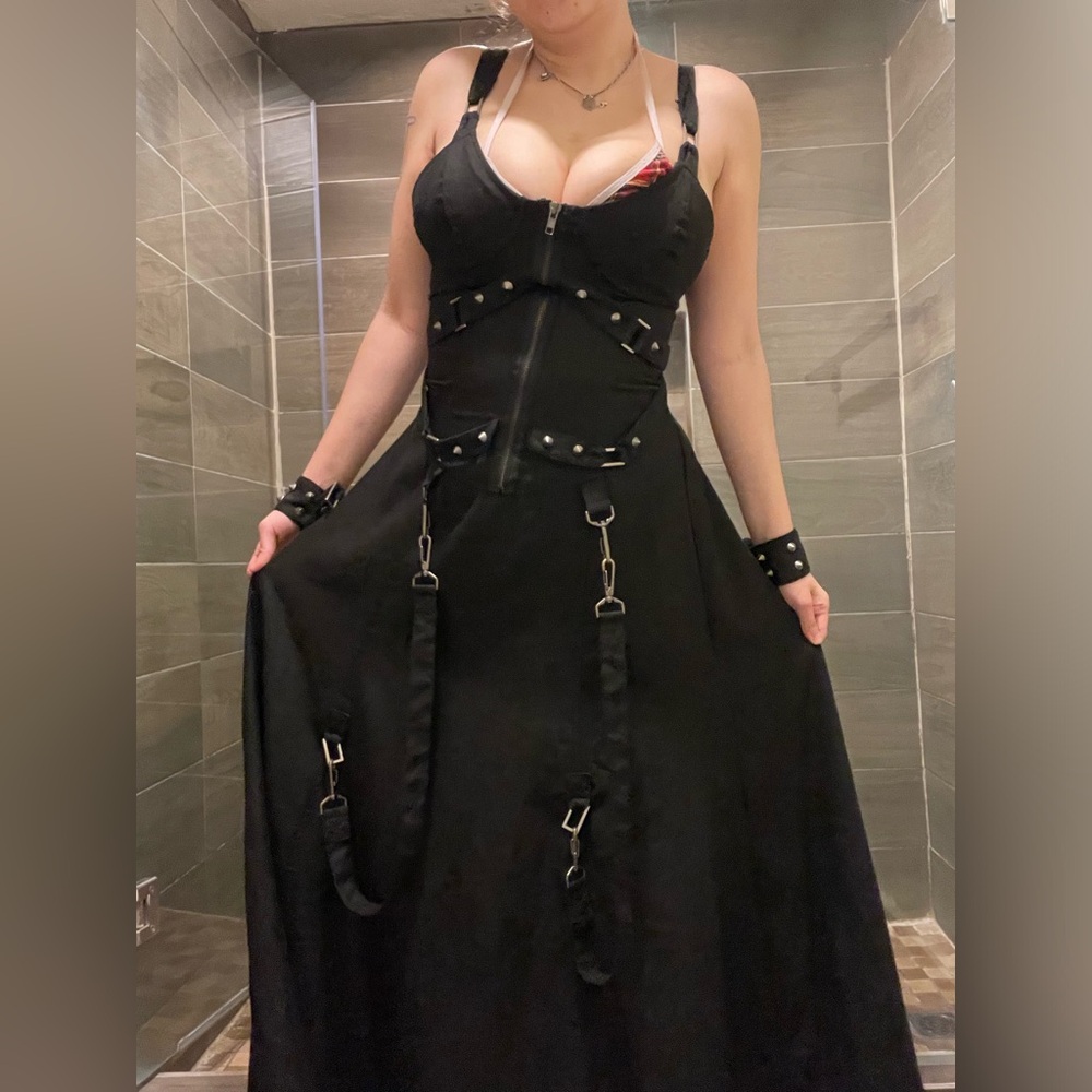 Lip Service Black Bondage Dress - Picture 9 of 11